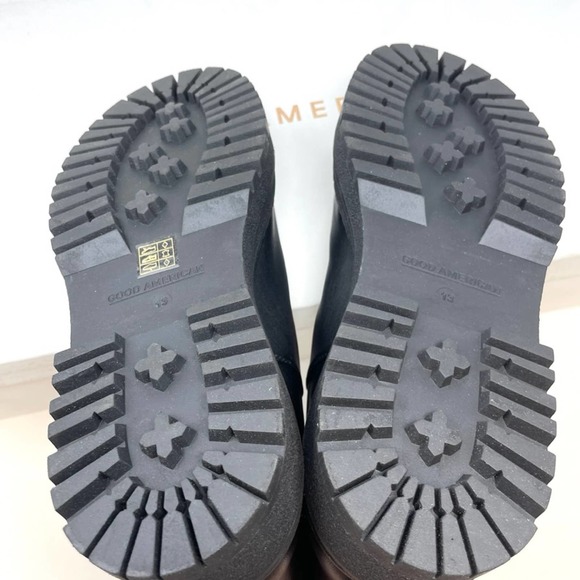 Good American Chelsea Lug Sole Combat Boots In Black Size 13 New - Picture 7 of 9